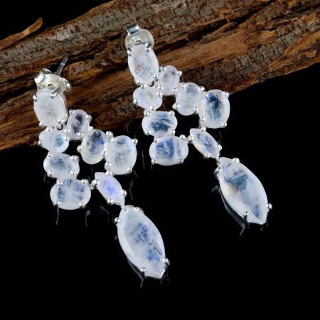 Natural Moonstone Dangle earring, 925 Sterling earring, Gift jewelry for women